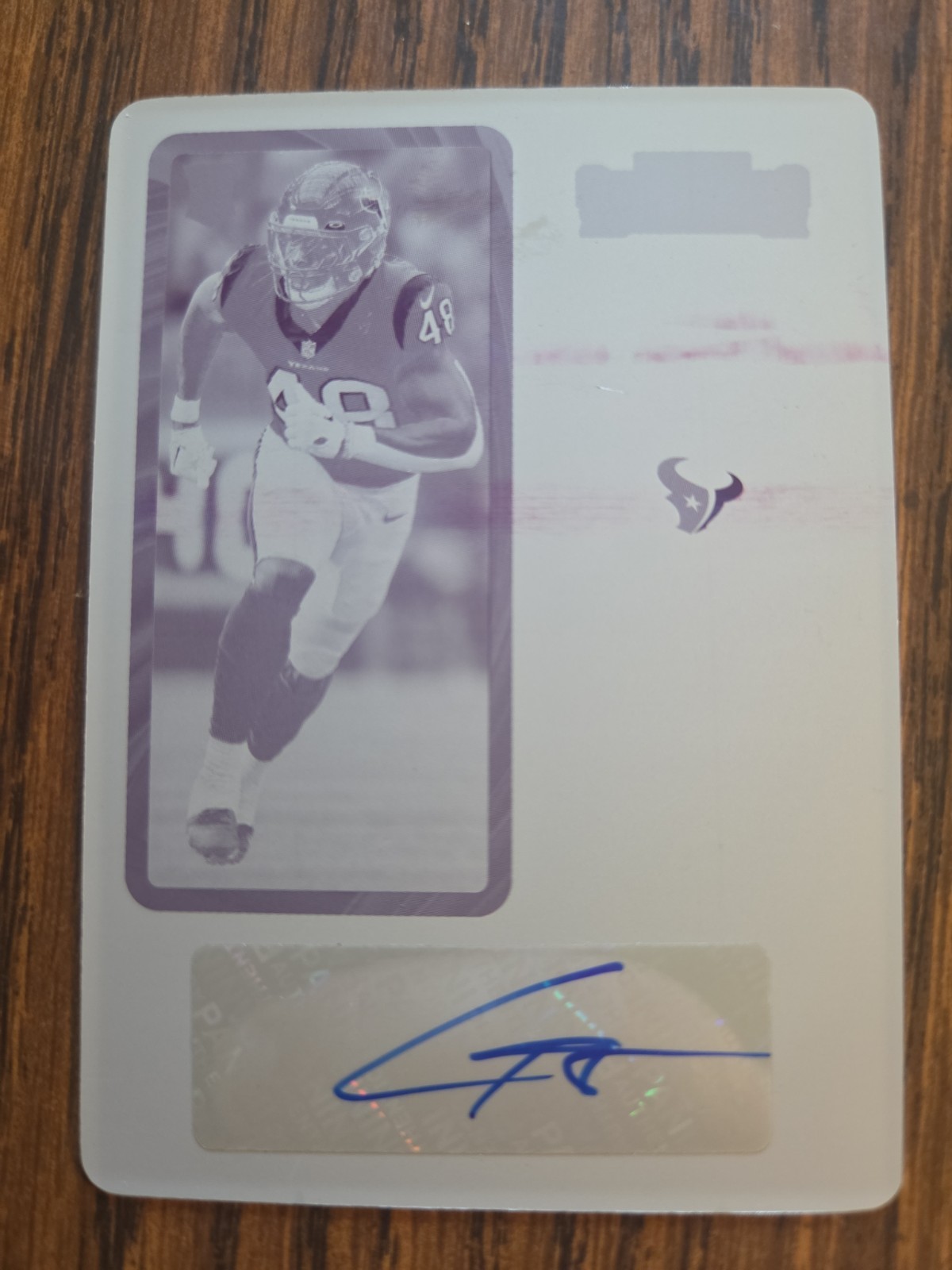 2022 Contenders Christian Harris LB RC Auto 1/1 Plate Texas Falcons Alabama