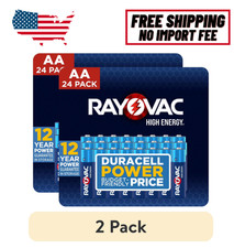 2 pack Rayovac High Energy AA Batteries 24 Pack , Double A Batteries
