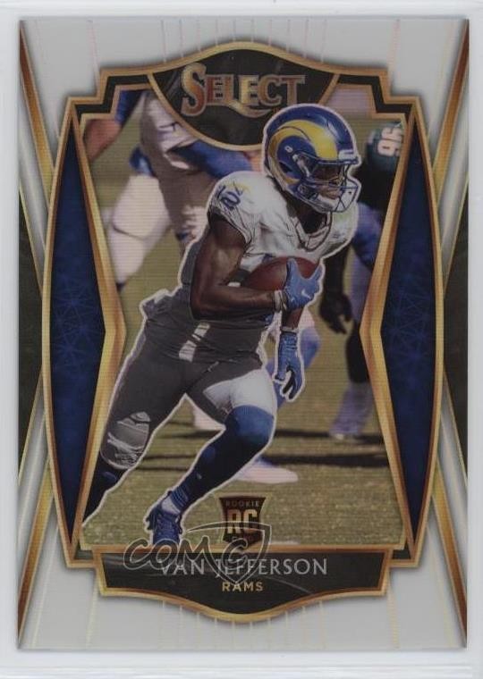 2020 Panini Select Premier Level White Prizm 8/35 Van Jefferson Rookie RC z7j