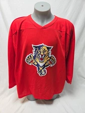 Florida Panthers Vintage Red CCM Masca  Mens XL NHL  Jersey-Stitched Logo