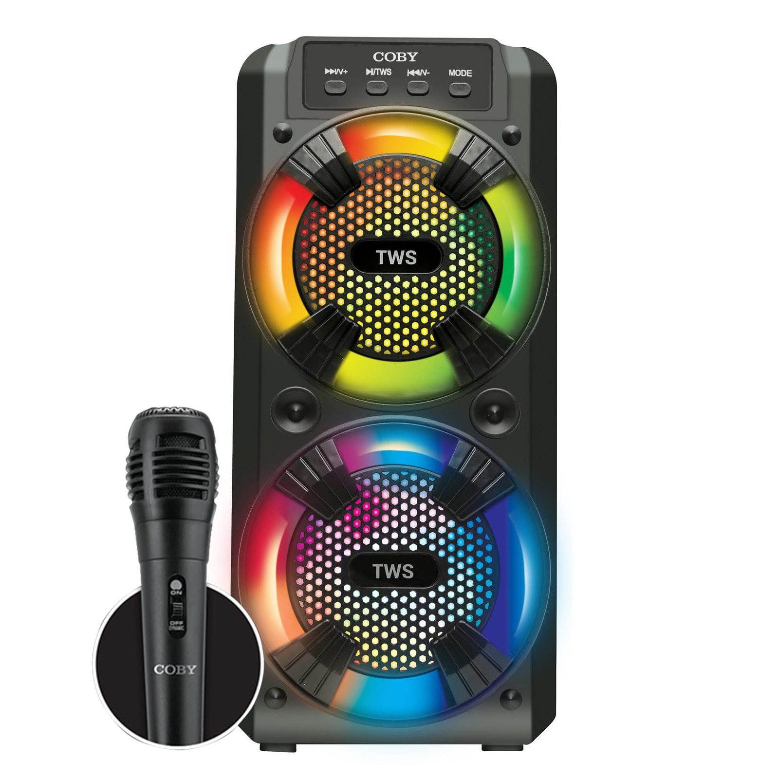 True Wireless Speaker with 12-Hour Battery and Multicolor LED Lights