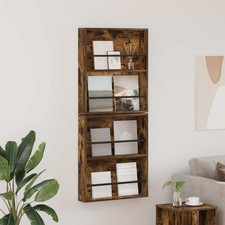 Magazine Rack 2 pcs Smoked Oak 60 x 12 x 70 cm Engineered Wood