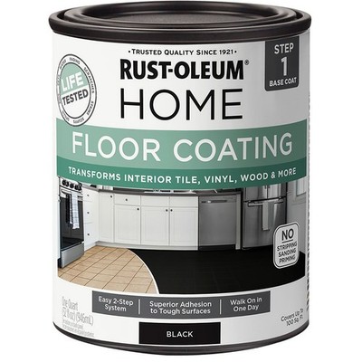 Rust-Oleum 365930 Floor Coating Base Coat Black Quart