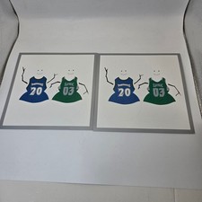 Minnesota Timberwolves Lynx Vintage Holiday Cards Signed & Unsigned Lot of 2