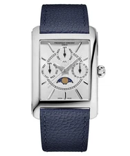 Frederique Constant Blue Mens Multi Dial Watch Classics Carrée Moonphase