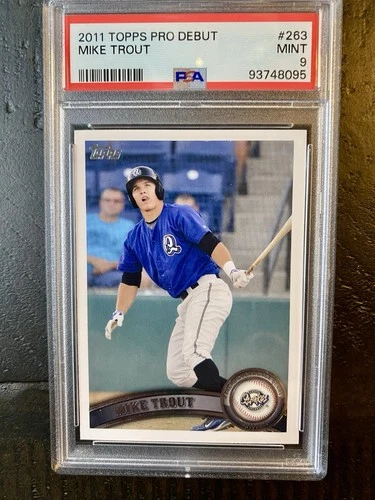 2011 Topps Pro Debut Mike Trout PSA 9 Mint Angels / Quakes RC