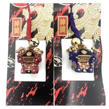 Festival Mikoshi Shrine Charm   2 pieces x 10cm Red  Blue Set Maid in Japan C