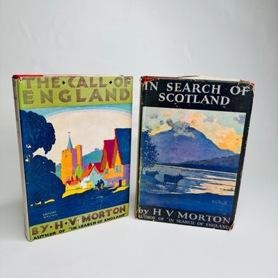 Lot of 2 HV Morton Books The Call of England In Search of Scotland Landscapes