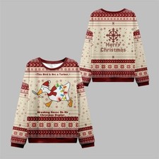 2025 Christmas Santa Goose Ugly Sweater 6nu 19