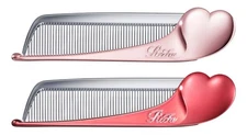 ReFa HEART COMB Aira Pair Set Shine Red & Rose Gold Japan Exclusive Foldable Com