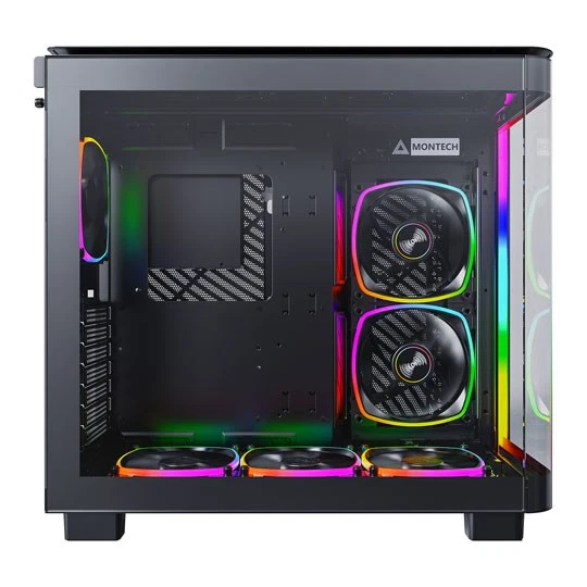 Montech KING 95 PRO Mid Tower Chassis, Black, Dual Chamber, 2x 140mm/4x 120mm AR - Image 2 of 4