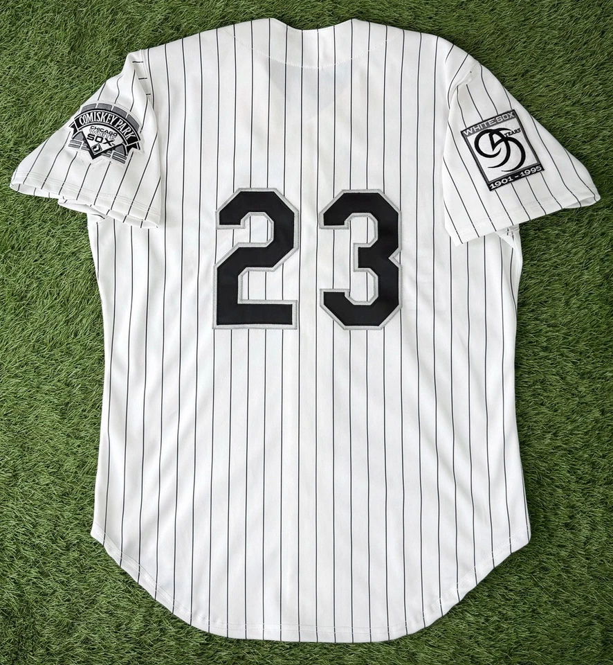 Camiseta Chicago White Sox Robin Ventura Vintage 1995 Autêntica Modelo Profissional MLB 46 - Imagem 2 de 4