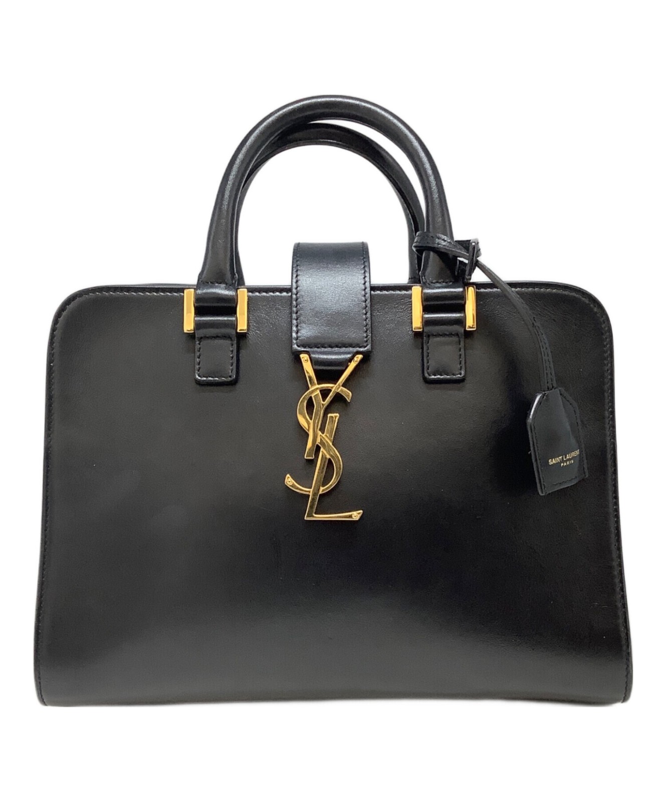 Borsa Saint Laurent Baby Cabas in pelle nera da donna usata autentica