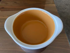 Pampered Chef Gold CASSEROLE DISH no lid   - 3 Cup White Ceramic - Excellent