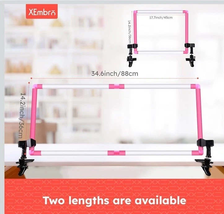 Adjustable Rotated Beech Wood Scroll Frame Embroidery Hoop Stand Hands-Free - Image 4 of 4