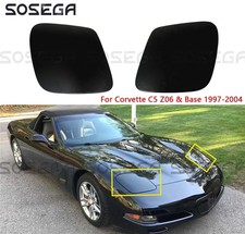 For Corvette C5 1997-2004 Matte Blk Front Headlight Cover Beezl Left Right Pair
