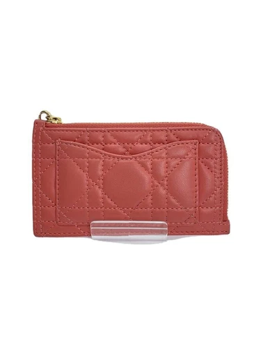Christian Dior Étui à Cartes Femme Compact Zip Cuir d'Agneau Pin's avec Occasion