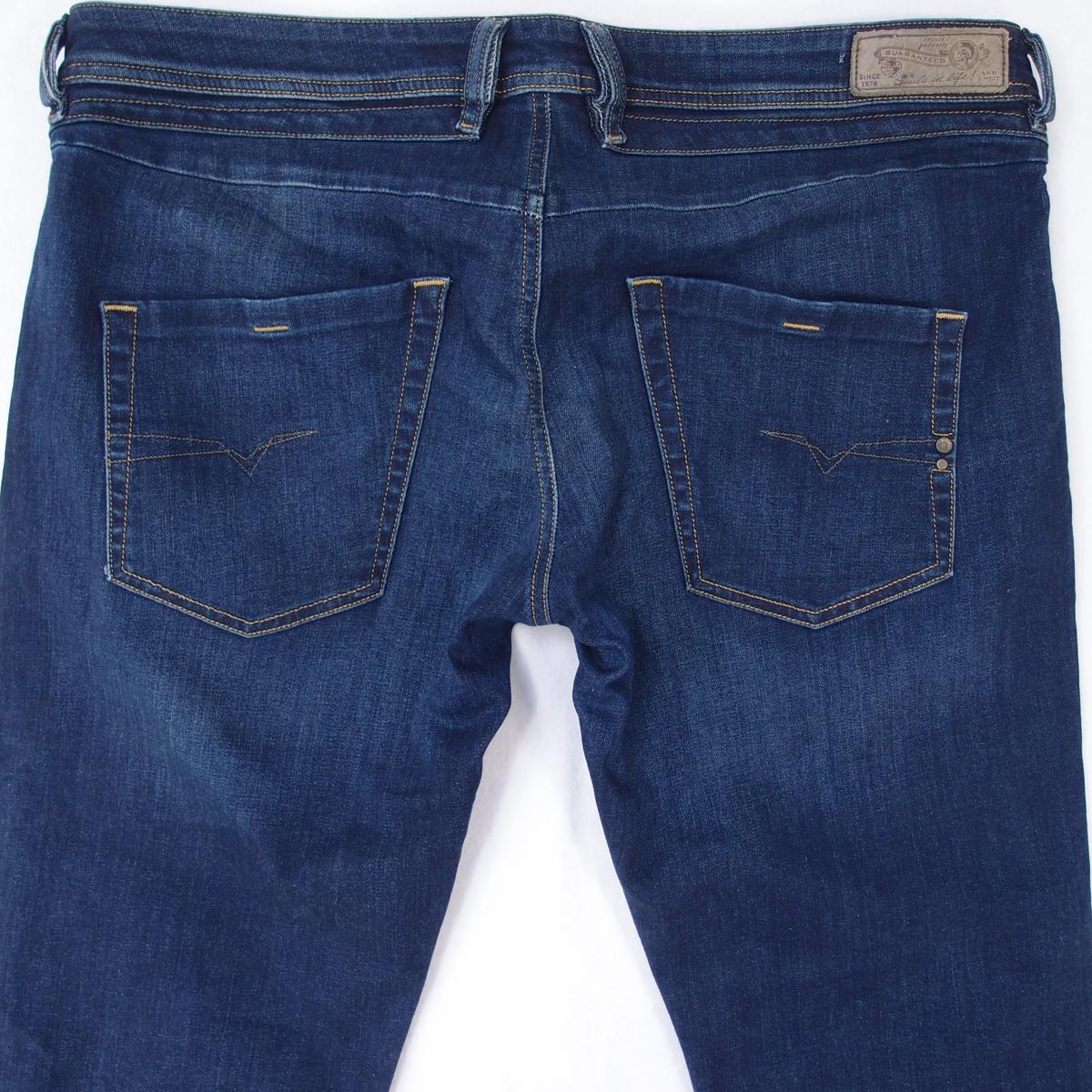 Mens Diesel BELTHER 0814W Stretch Slim Straight Blue Jeans W39 W38 L34