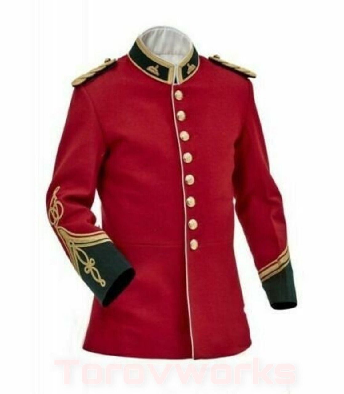 Giacca da guerra rossa anglo zulu vintage per uomo
