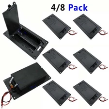 4/8PCS Twin/2X/Two AA Panel Mount Battery Holder Case Box 3V w/Power Switch&Wire