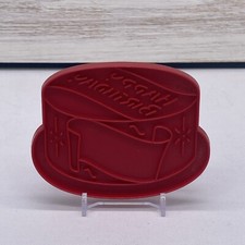 Vintage 4  Birthday Cake Tupperware Cookie Imprint Cutter W/ Handle