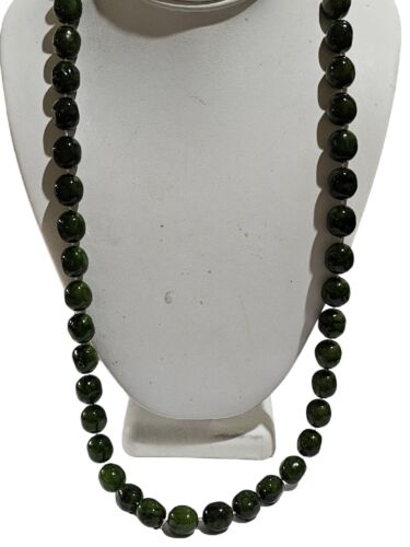 Vintage Green Bead Necklace