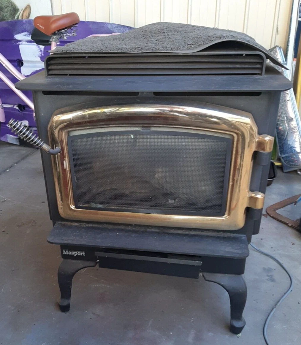 Masport F33-NG log fire gas heater and flue | eBay