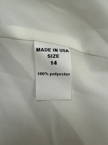 Zoe LTD Flower Girl Communion Dress Party Wedding Size 14 White Golden Trim - Picture 8 of 12