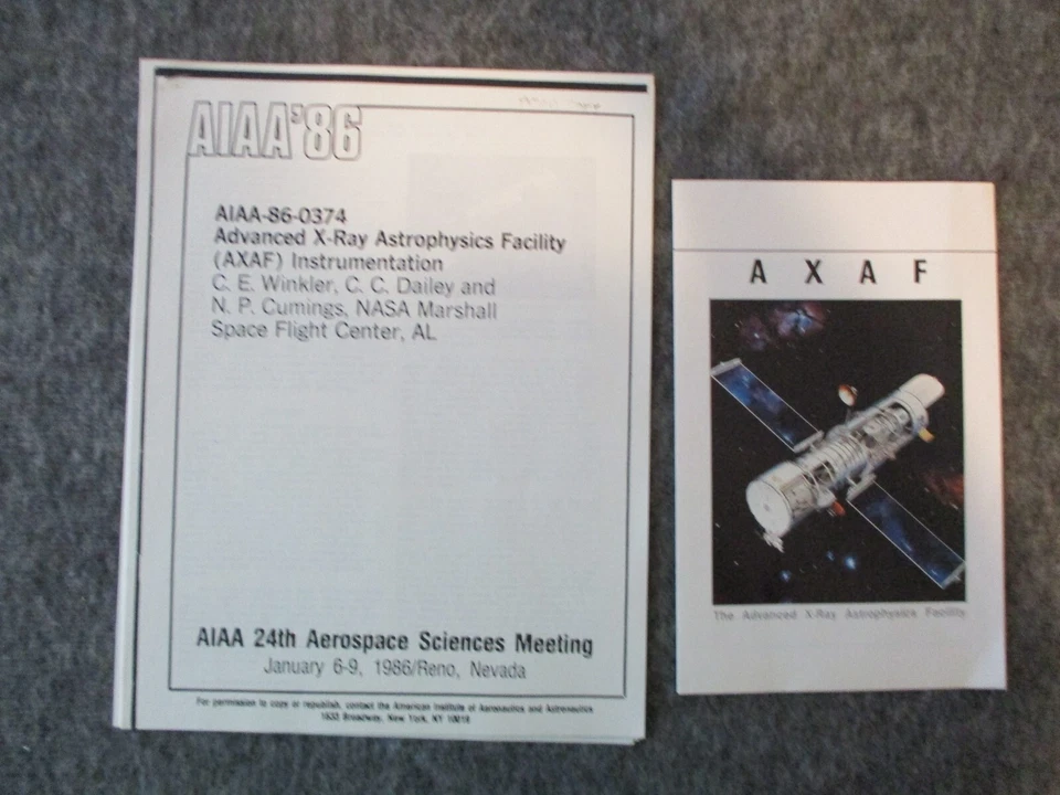 NASA MSFC TRW AXAF PRESENTACIONES + PARCHE + CALCOMANÍA + PINES DEL ESCRITORIO DEL GERENTE DE PROYECTOS Foto 3 de 4