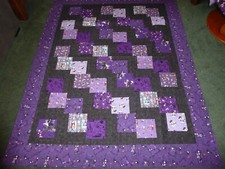  NIGHTMARE BEFORE CHRISTMAS 60 by 75" handmade quilt bed, couch throw multi use