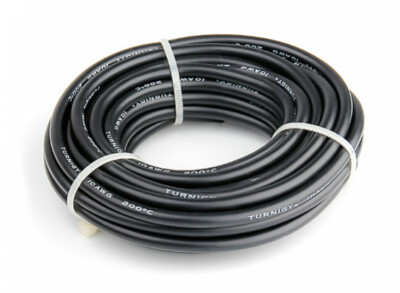 8M TURNIGY HIGH QUALITY HIGH STRAND COUNT 10AWG SILICONE WIRE BLACK 10 GAUGE