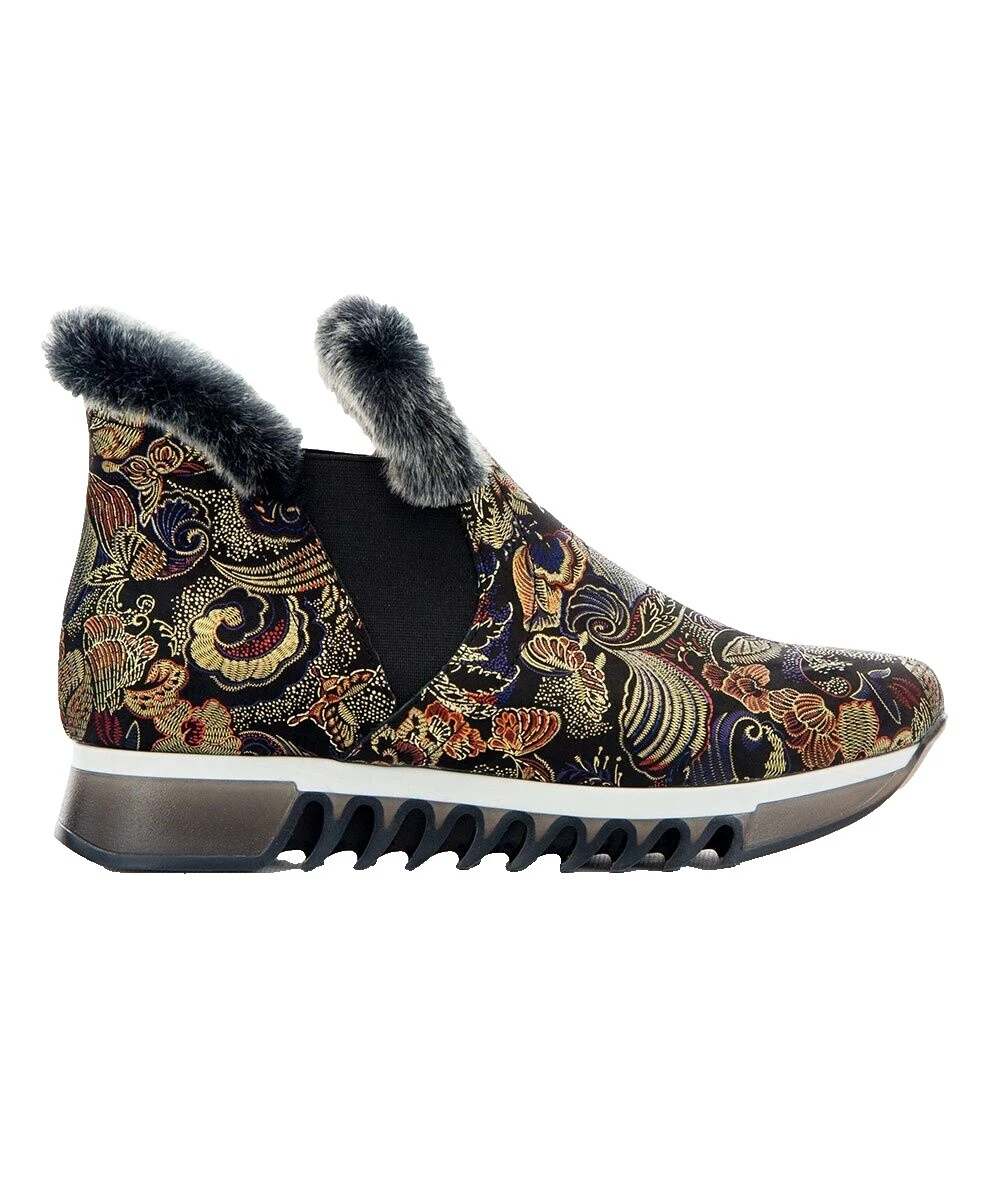 Botas de negocios Floral de cuero para mujeres