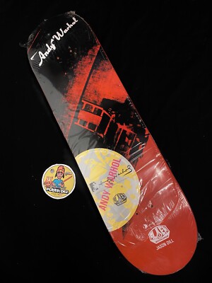 RARE Andy Warhol Alien Workshop Jason Dill Rouge Et Noir Skateboard Deck Vintage