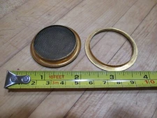 Early 1920's VACUUM TUBE PEEP HOLE 1-1/2" w/retainer screen mesh radio part