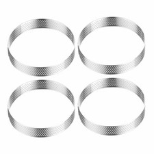 Westmark Tartelette-Rahmen 4 Stk. &ndash; Perfekte Tarte- und Quicheformen &Oslash; 8 cm