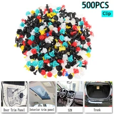 500 Clips Car Body Plastic Push Pin Rivet Trim Moulding Fastener Screwdriver USA