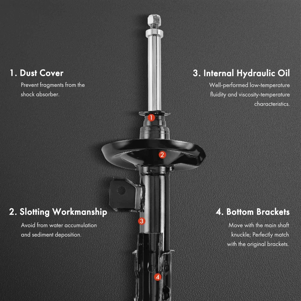 Amortiguador delantero izquierdo y derecho 2 piezas para Chevrolet Cobalt HHR Pontiac Pursuit Foto 3 de 4