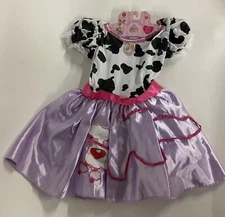 Fancy Nancy POODLE DRESS Costume COW Child 4-6X 3+ pretend party