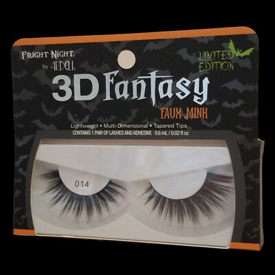 ARDELL Fright Night 3D FANTASY Lightweight Faux Mink Lashes w Adhesive HALLOWEEN