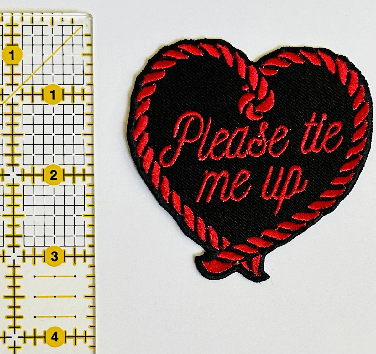 Please Tie Me Up Iron On Patch Embroidered | eBay