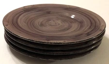 Set of 4 Century Lilac Purple Swirl Retired Ceramic Stoneware Dinner Plate 11"
