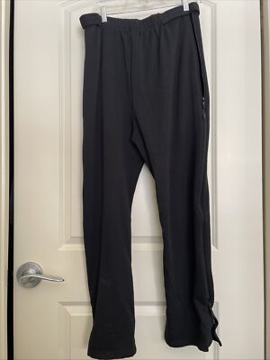 Silverts Adaptive Black Fleece Pants Self-Dressing Easy Pull-On/Off - Size XL