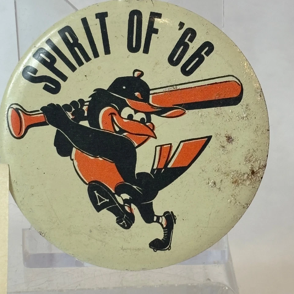 1966 Baltimore Orioles SPIRIT OF '66 Fold Over Pin & Sticker Maryland Baseball - Image 2 of 4