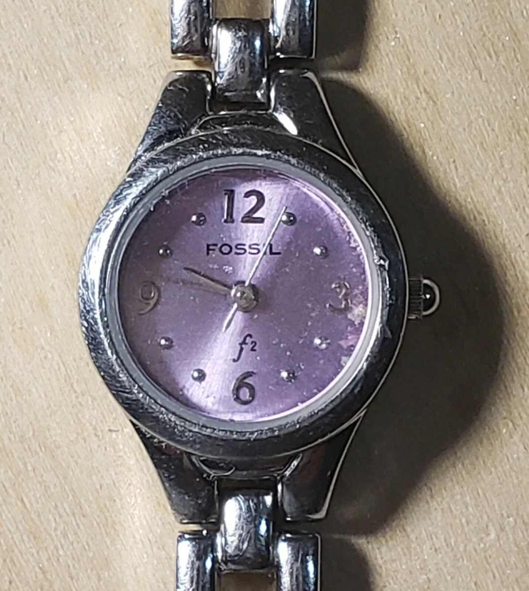 Fossil ladies watch cheap purple face