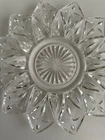 Vintage Clear FEDERAL GLASS Sunburst Starburst 6 1/2" Appetizer Plate   Set of 2