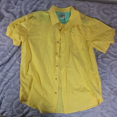 Haband Mens Yellow Button Up Shirt Large - Image 1 of 3