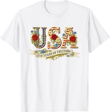 USA 250 Years of Freedom 1776 2026 America 250th Anniversary T-Shirt