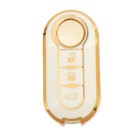 Car Key Case for Fiat 500 Cabrio/Nuova for Fiat 500C/500L/500X -3 Buttons