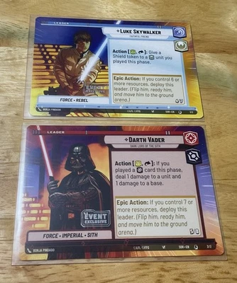 Star Wars Unlimited Luke Skywalker and Darth Vader Event Exclusive Promo - Image 1 of 2