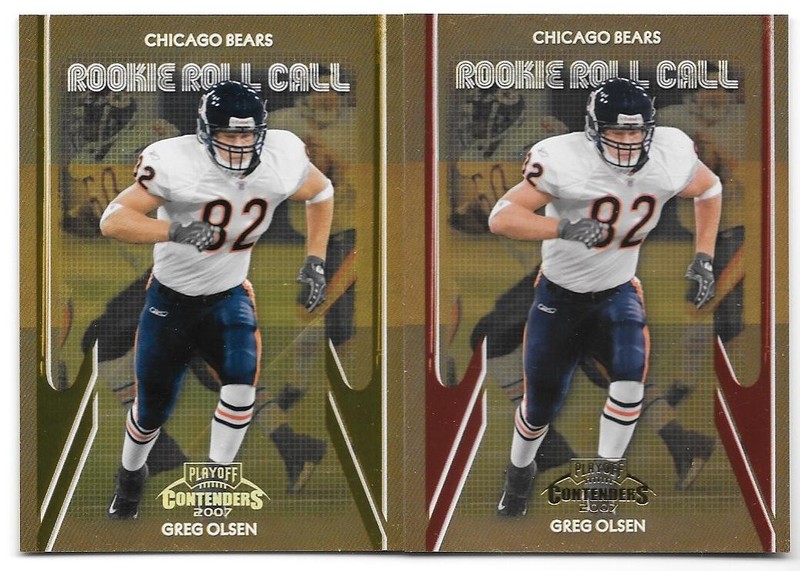 GREG OLSEN GOLD SN /250 /1000 2007 DONRUSS CONTENDERS ROOKIE ROLL CALL RRC-11